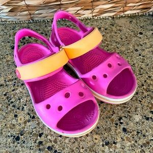 Size 8 Little girl crocs sandals